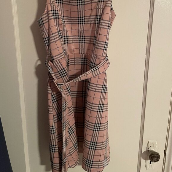 Love Tree Pink Plaid Dress - Picture 2 of 4